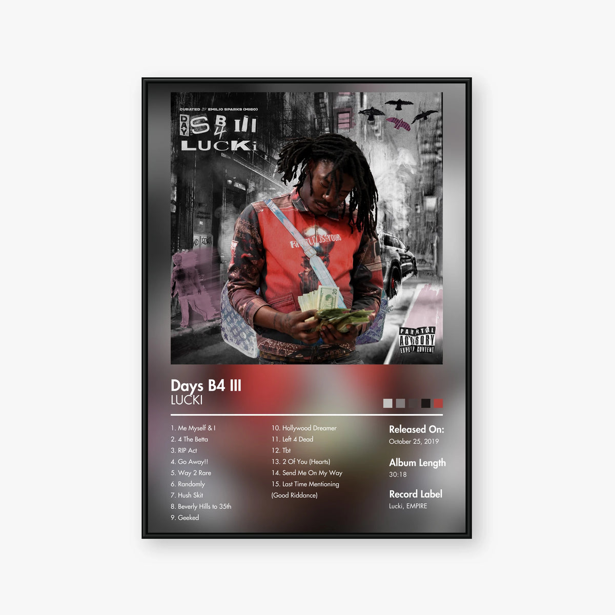 Lucki — Days B4 III Album Poster — Blur frame mockup