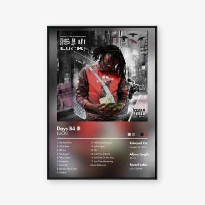 Lucki — Days B4 III Album Poster — Blur frame mockup