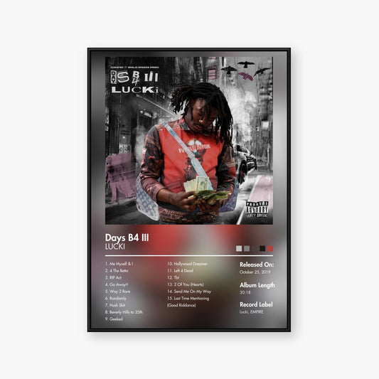 Lucki — Days B4 III Album Poster — Blur frame mockup