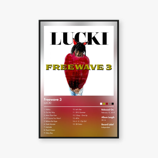 Lucki — Freewave 3 Album Poster — Blur frame mockup