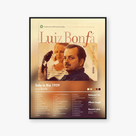Luiz Bonfá — Solo in Rio 1959 Album Poster — Blur frame mockup