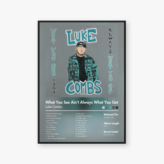Luke Combs — This Ones for You Too (Deluxe Edition) Album Poster — Blur frame mockup