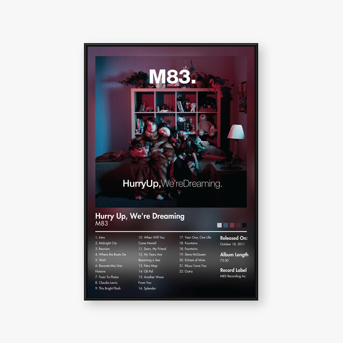 M83 — Hurry Up, We're Dreaming Album Poster — Blur frame mockup