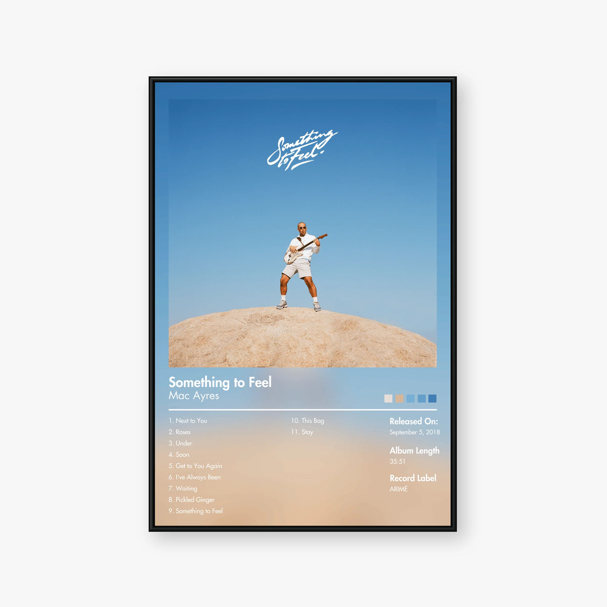 Mac Ayres — Something to Feel Album Poster — Blur frame mockup