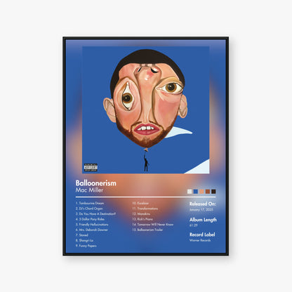 Mac Miller — Balloonerism Album Poster — Blur frame mockup