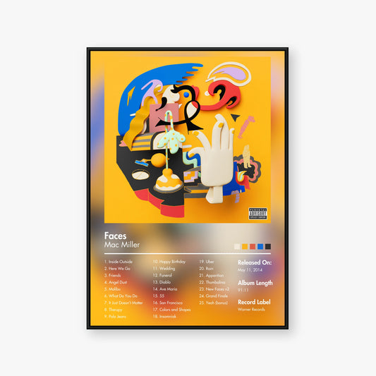 Mac Miller — Faces Album Poster — Blur frame mockup