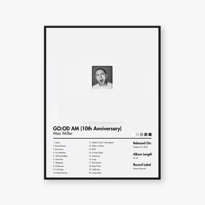 Mac Miller — GO:OD AM (10th Anniversary) Album Poster — Blur frame mockup