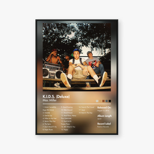 Mac Miller — K.I.D.S. (Deluxe) Album Poster — Blur frame mockup