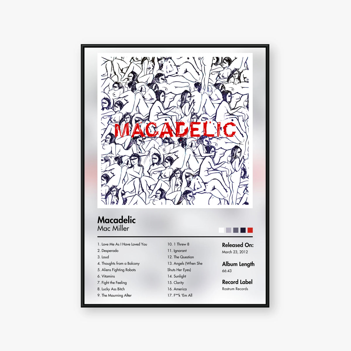 Mac Miller — Macadelic Album Poster — Blur frame mockup