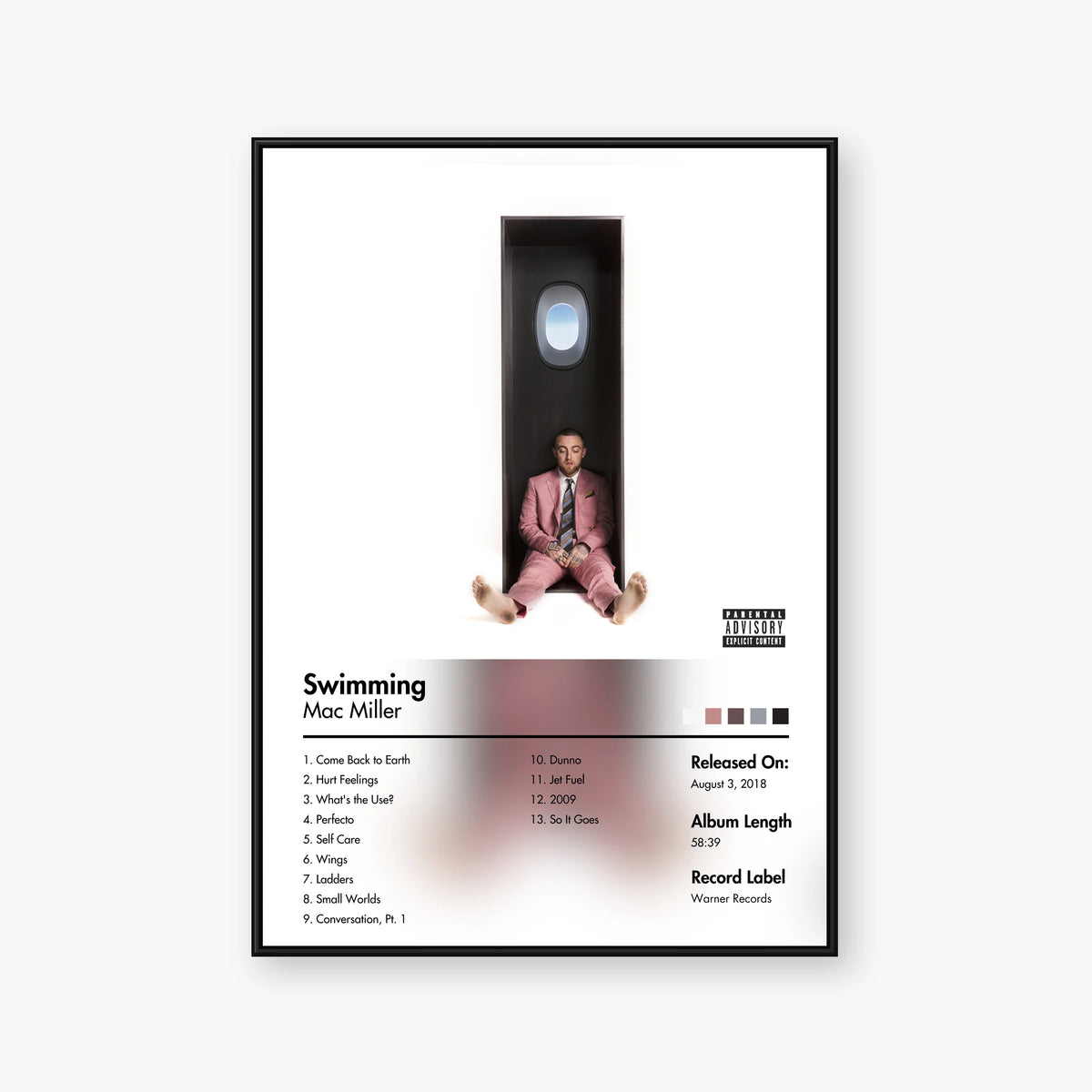 Mac Miller — Swimming Album Poster — Blur frame mockup