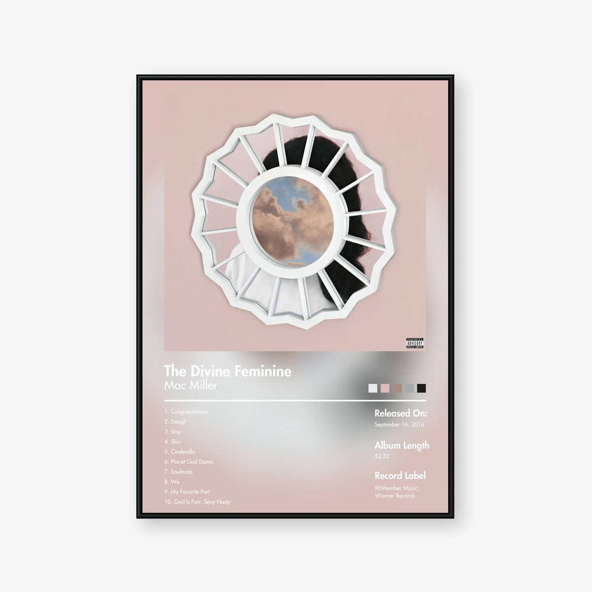 Mac Miller — The Divine Feminine Album Poster — Blur frame mockup