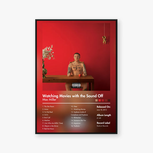 Mac Miller — Watching Movies With the Sound Off Album Poster — Blur frame mockup