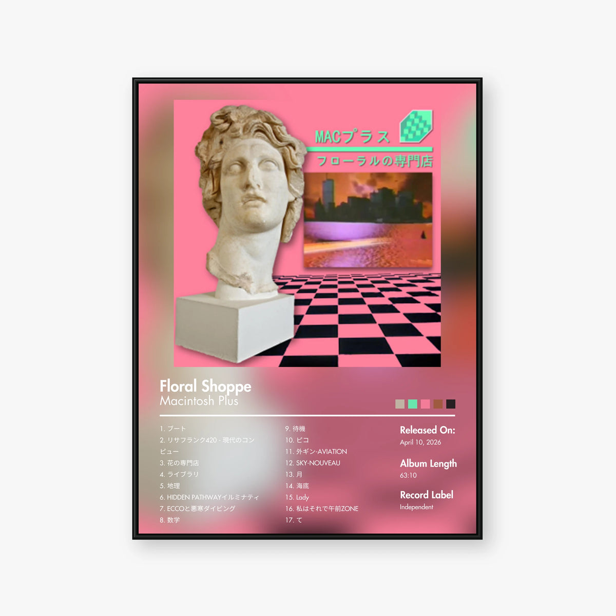 Macintosh Plus — Floral Shoppe Album Poster — Blur frame mockup