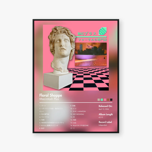 Macintosh Plus — Floral Shoppe Album Poster — Blur frame mockup