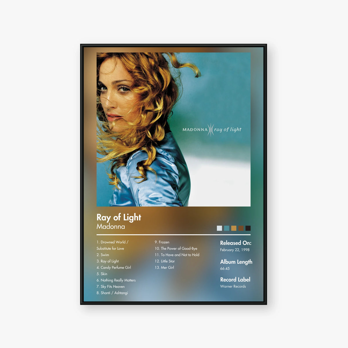 Madonna — Ray of Light Album Poster — Blur frame mockup