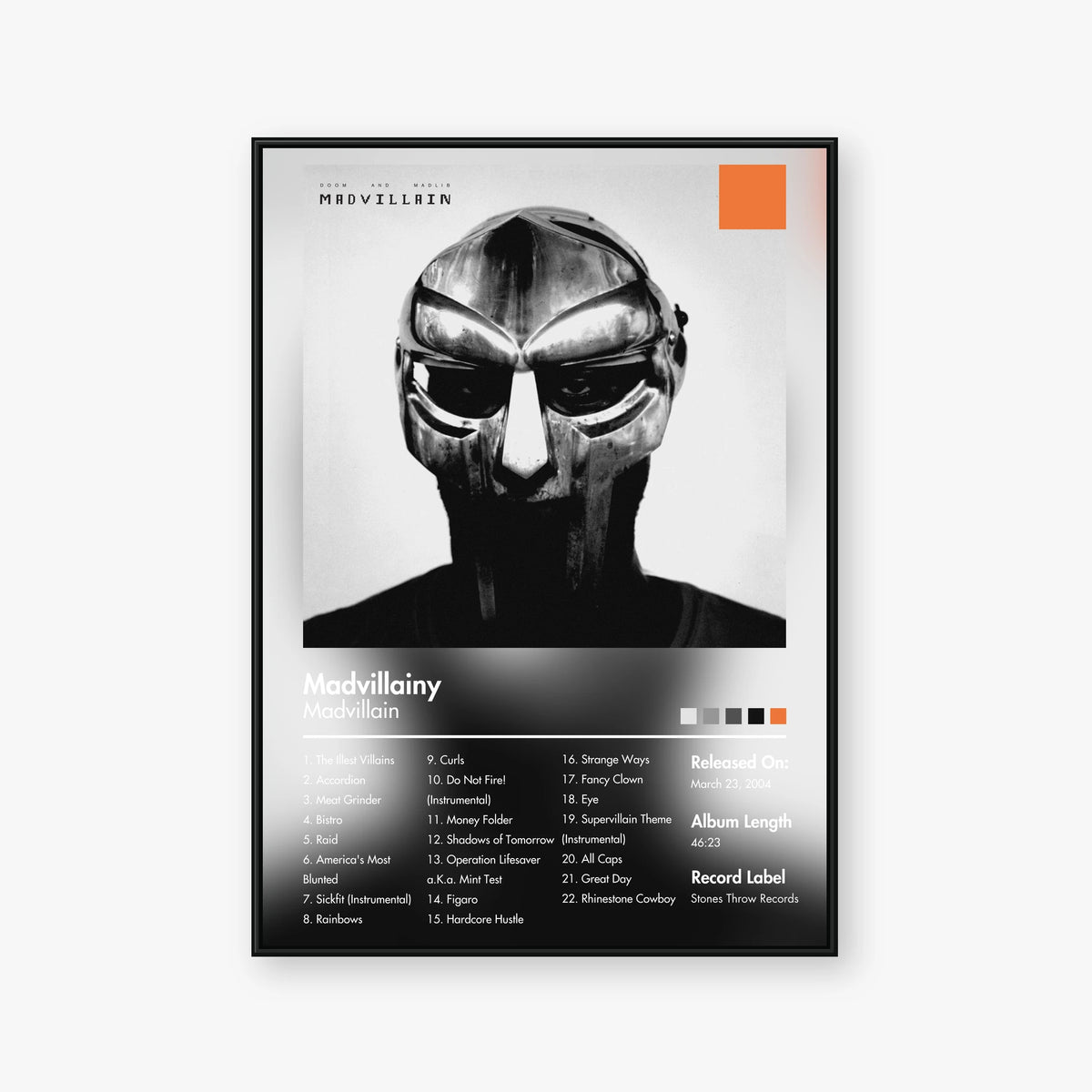 Madvillain — Madvillainy Album Poster — Blur frame mockup