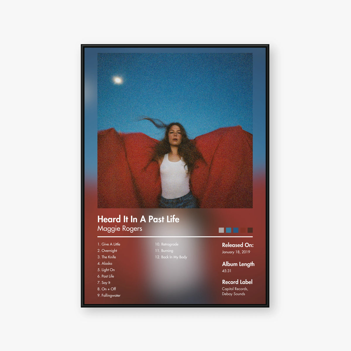 Maggie Rogers — Heard It in a Past Life Album Poster — Blur frame mockup