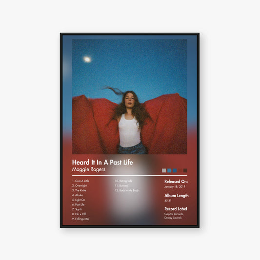 Maggie Rogers — Heard It in a Past Life Album Poster — Blur frame mockup