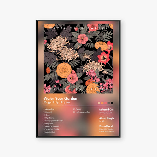 Magic City Hippies — Water Your Garden Album Poster — Blur frame mockup