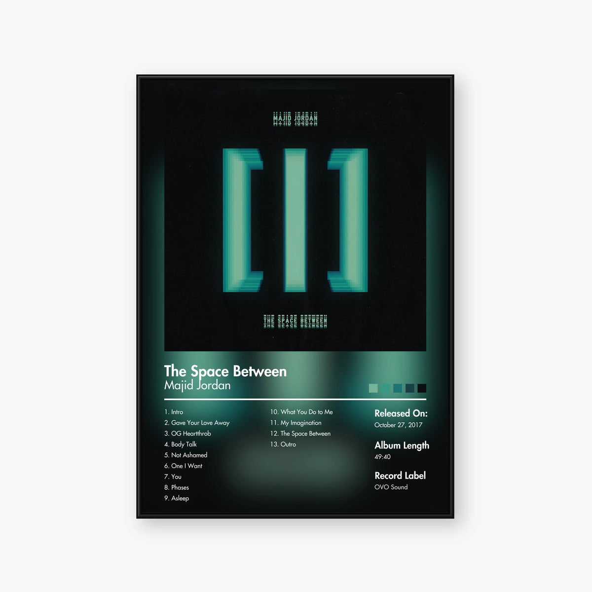 Majid Jordan — The Space Between Album Poster — Blur frame mockup
