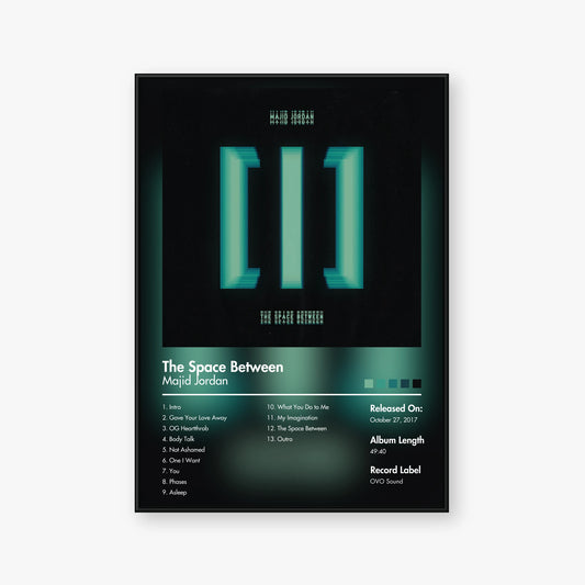 Majid Jordan — The Space Between Album Poster — Blur frame mockup