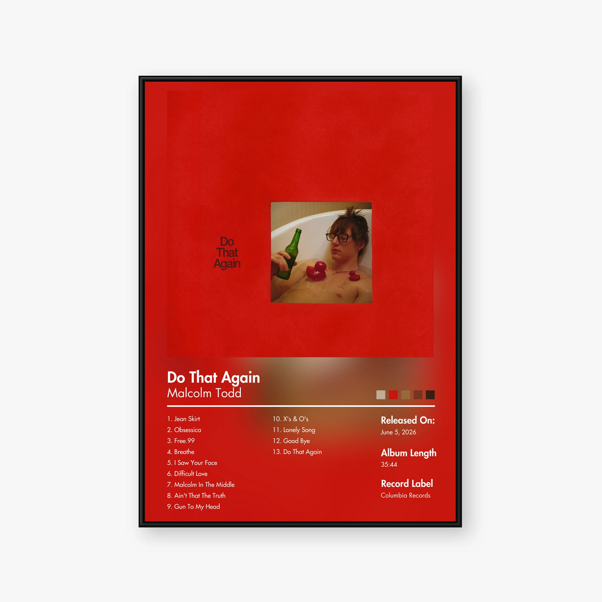 Malcolm Todd — Do That Again Album Poster — Blur frame mockup
