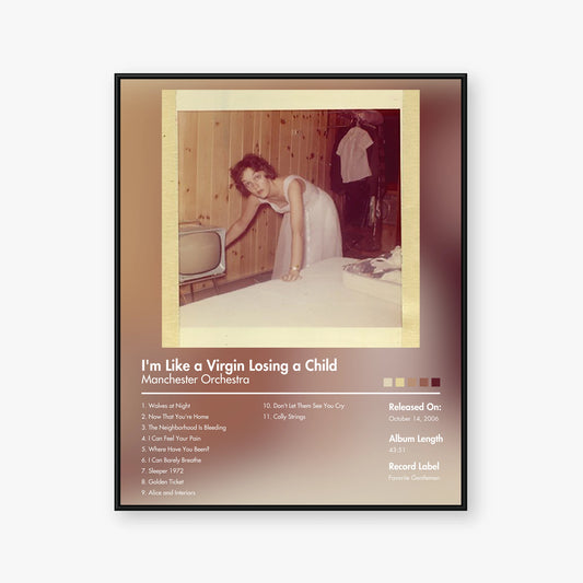 Manchester Orchestra — Im Like a Virgin Losing a Child Album Poster — Blur frame mockup