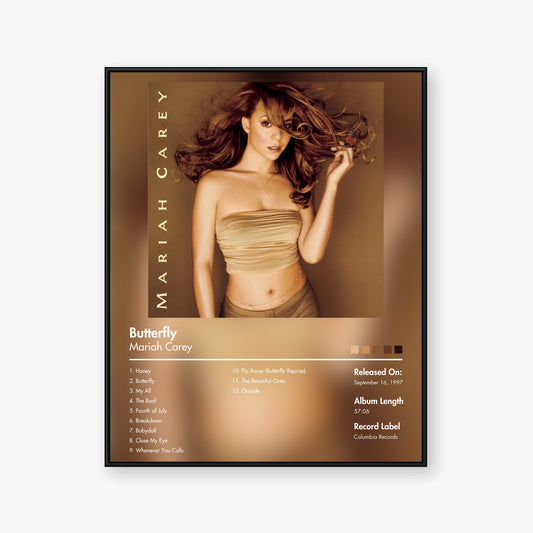 Mariah Carey — Butterfly Album Poster — Blur frame mockup