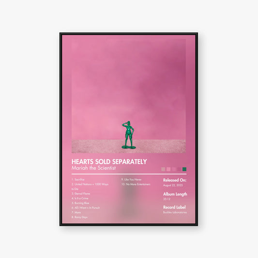 Mariah the Scientist — HEARTS SOLD SEPARATELY Album Poster — Blur frame mockup
