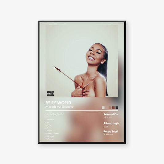 Mariah the Scientist — RY RY WORLD Album Poster — Blur frame mockup