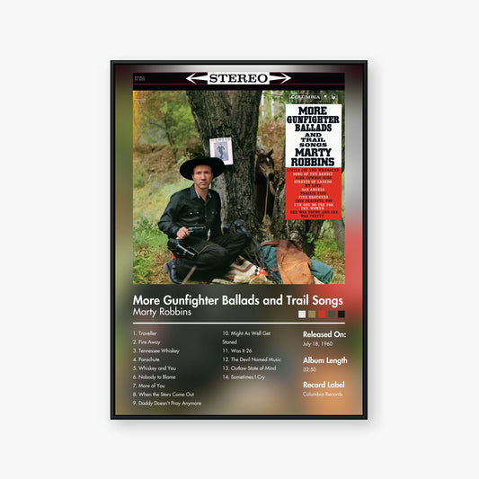 Marty Robbins — More Gunfighter Ballads and Trail Songs Album Poster — Blur frame mockup