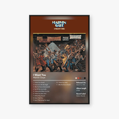 Marvin Gaye — I Want You Album Poster — Blur frame mockup