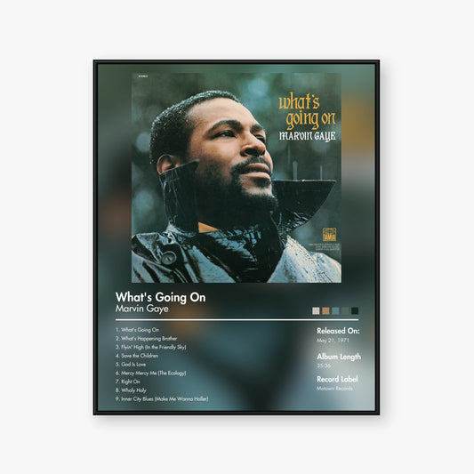 Marvin Gaye — What's Going On Album Poster — Blur frame mockup