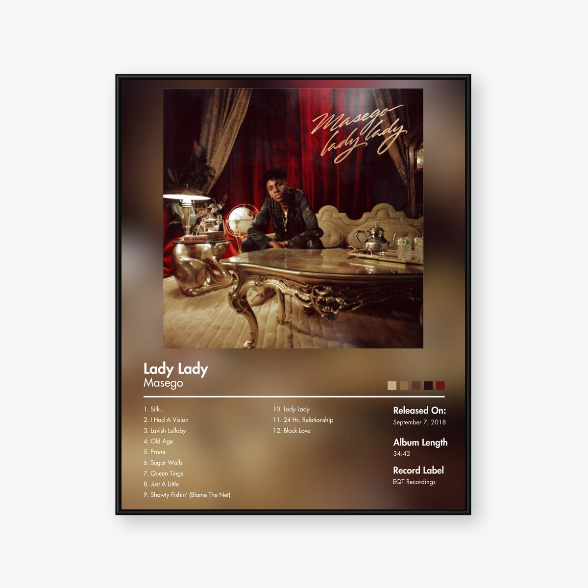 Masego — Lady Lady Album Poster — Blur frame mockup