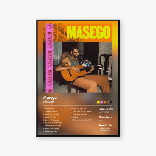 Masego — Masego Album Poster — Blur frame mockup