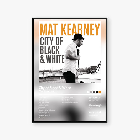 Mat Kearney — City of Black & White Album Poster — Blur frame mockup