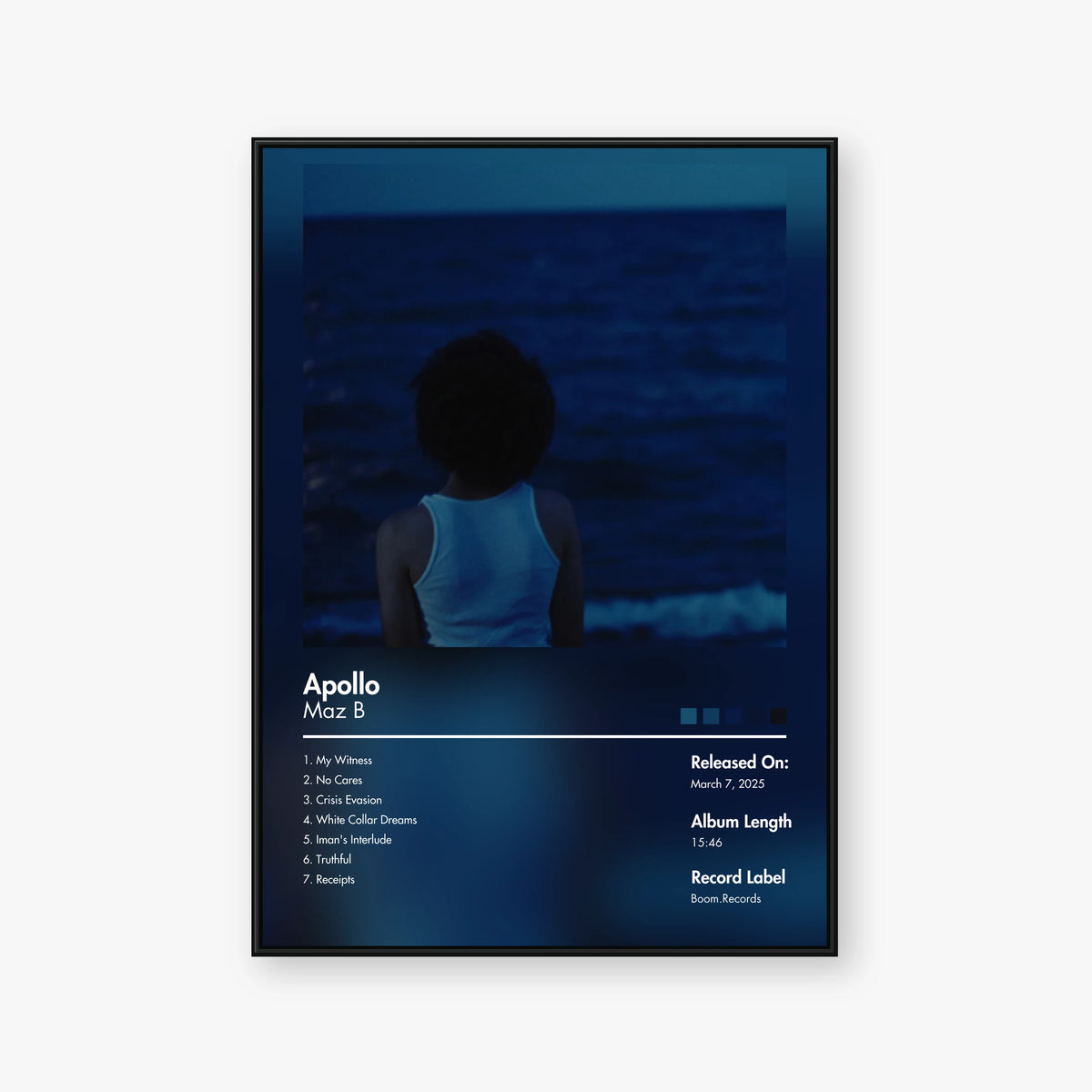 Maz B — Apollo Album Poster — Blur frame mockup