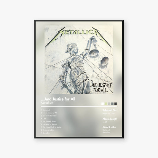 Metallica — …And Justice for All Album Poster — Blur frame mockup