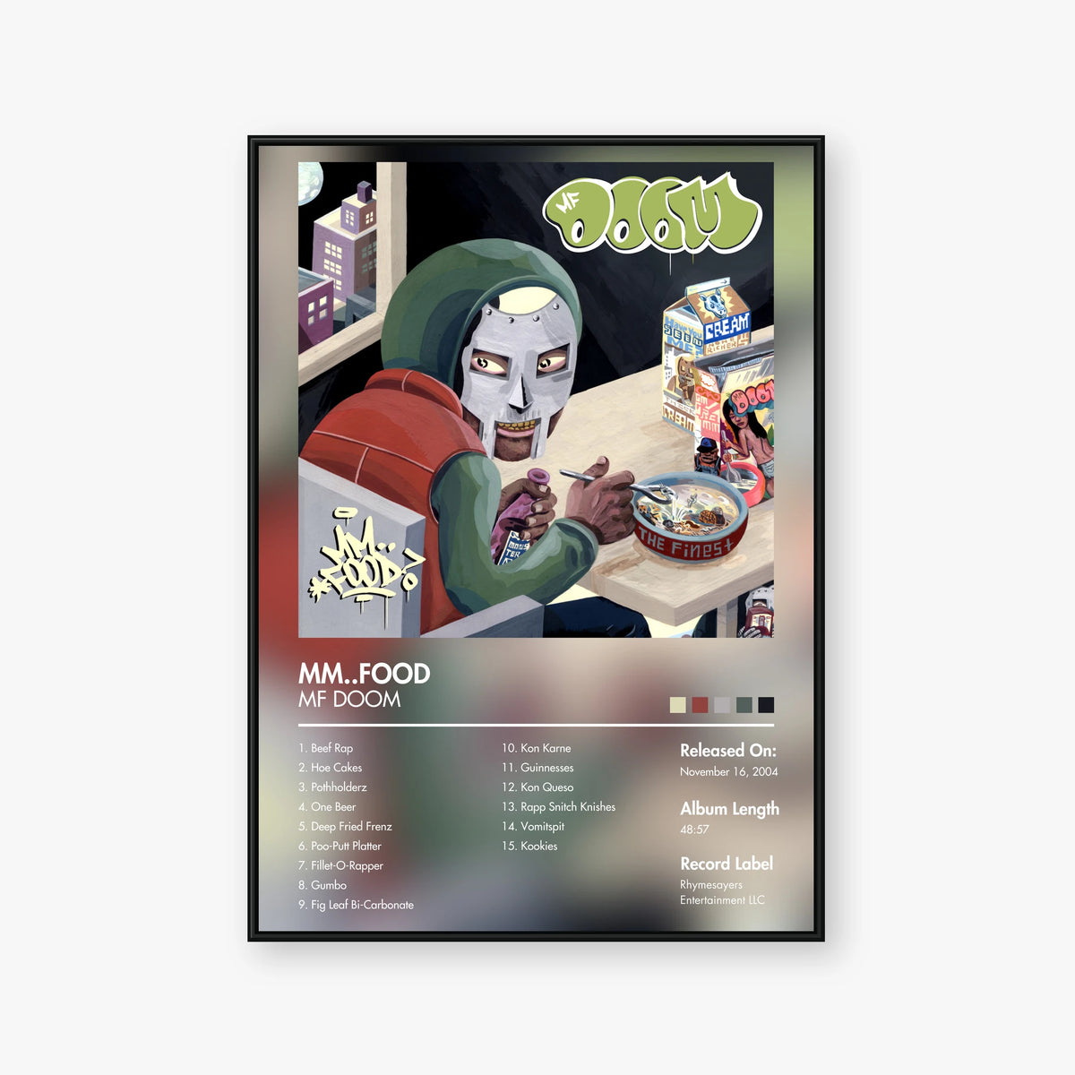 MF DOOM — MM..FOOD Album Poster — Blur frame mockup