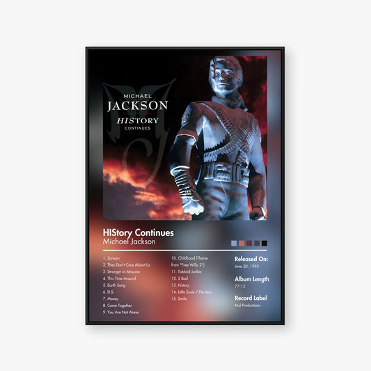 Michael Jackson — HIStory Continues Album Poster — Blur frame mockup