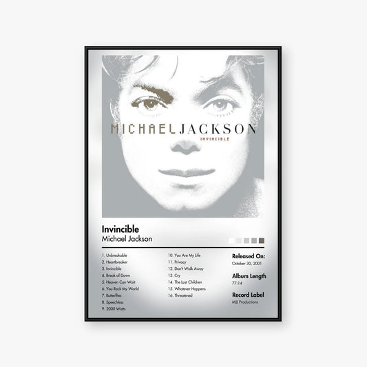 Michael Jackson — Invincible Album Poster — Blur frame mockup