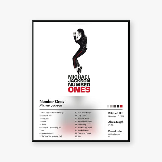 Michael Jackson — Number Ones Album Poster — Blur frame mockup