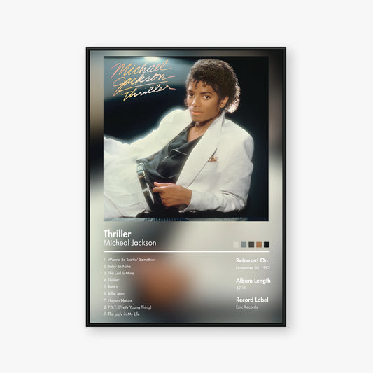 Michael Jackson — Thriller Album Poster — Blur frame mockup
