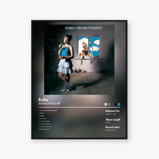 Michel Polnareff — Bulles Album Poster — Blur frame mockup