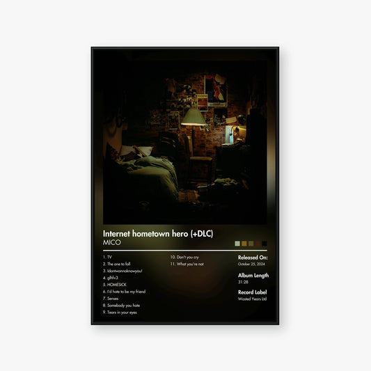MICO — Internet hometown hero DLC Album Poster — Blur frame mockup