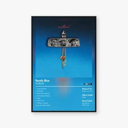 Midland — Barely Blue Album Poster — Blur frame mockup