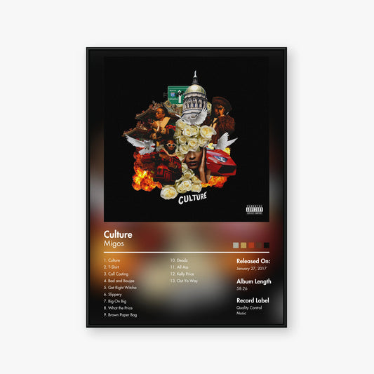 Migos — Culture Album Poster — Blur frame mockup