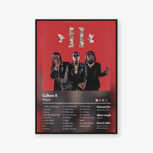 Migos — Culture II Album Poster — Blur frame mockup