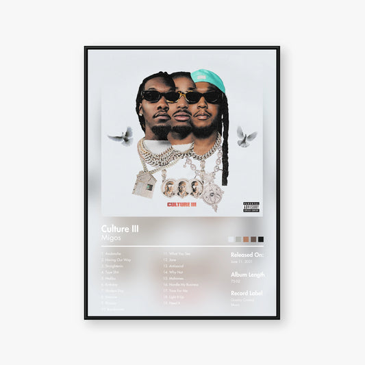 Migos — Culture III Album Poster — Blur frame mockup