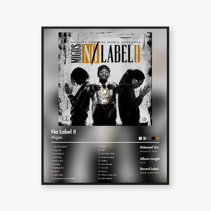 Migos — No Label II Album Poster — Blur frame mockup